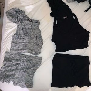 Cropped top sweat set